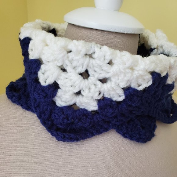 Crochet White Neck Warmer/New - Picture 2 of 6